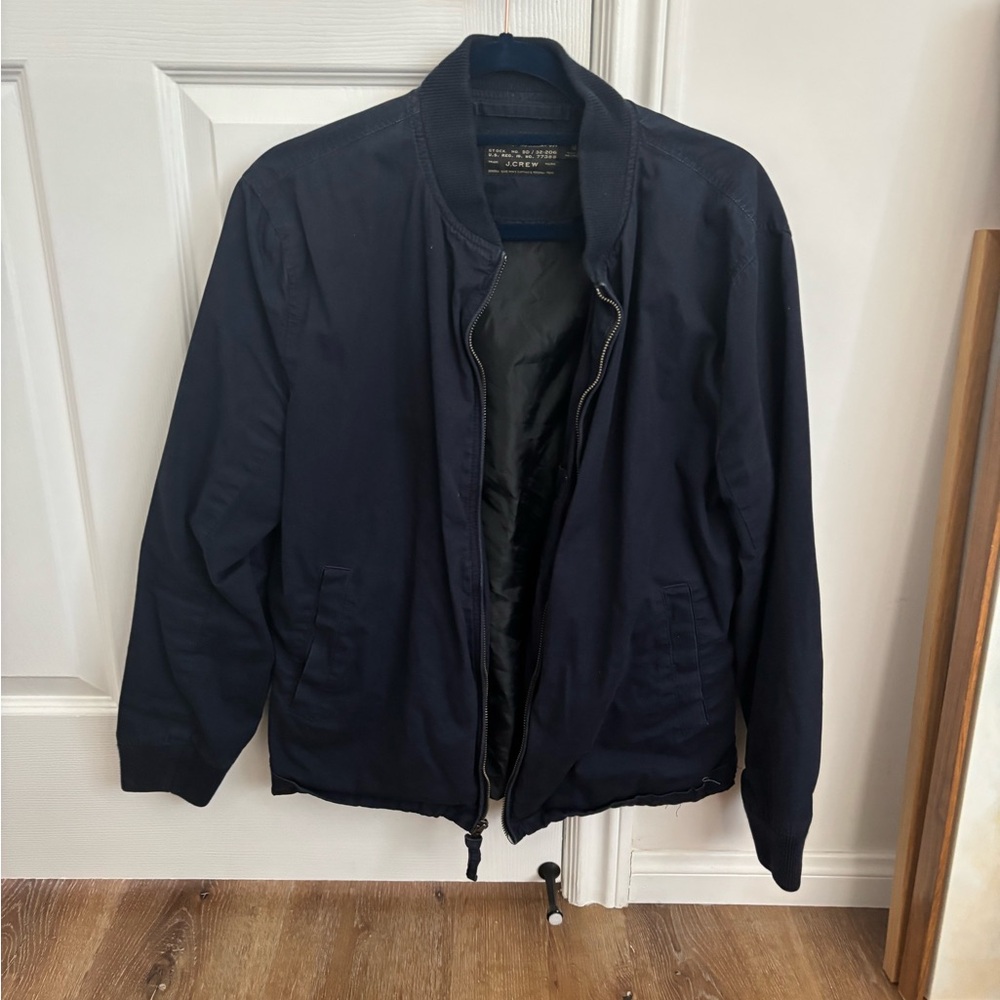 J.Crew Navy Blue Bomber Jacket